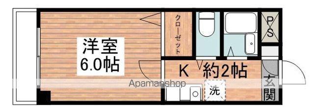 サンケーホームビル(1K/3階)の間取り写真