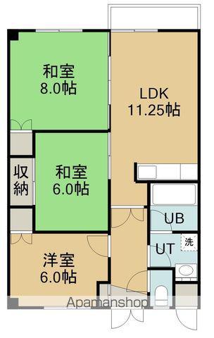 松見苑ビル(3LDK/4階)の間取り写真