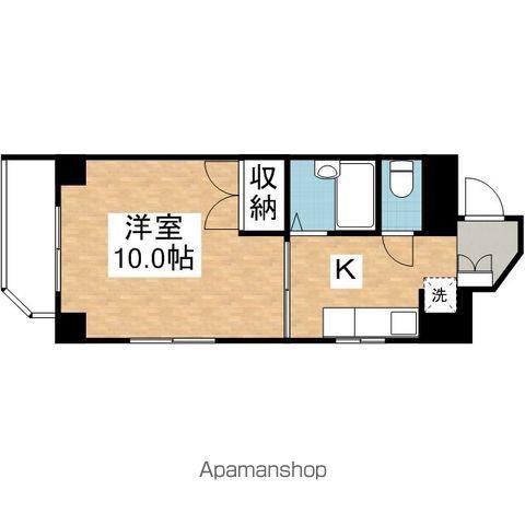 サンライズ松本(1K/2階)の間取り写真