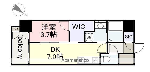 エステムコート名古屋新栄Ⅴラポール(1DK/2階)の間取り写真