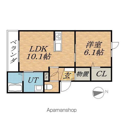 EAGLEⅩ(1LDK/2階)の間取り写真