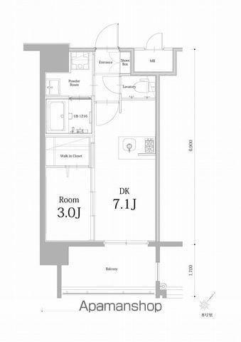 エンクレスト博多駅南BASE(1DK/3階)の間取り写真