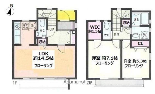 QUATRE SAISONS 宮崎台(2LDK)の間取り写真