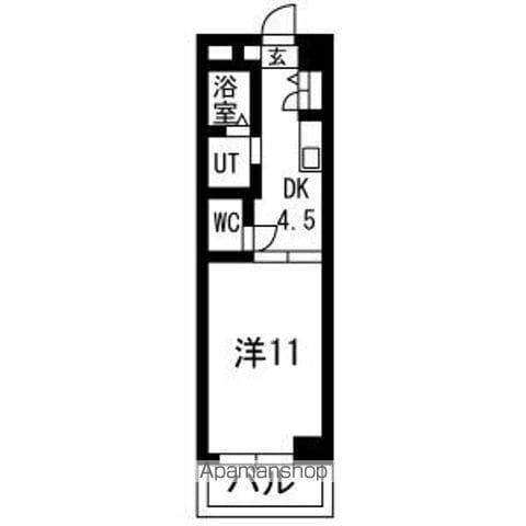 Jーレジデンス栄Ⅱ旧フローラル栄Ⅱ(1DK/3階)の間取り写真