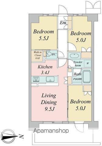 トラープランド蒼麗館(3LDK/6階)の間取り写真