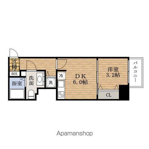 PRESSANCE松屋町グレース(1DK/9階)の間取り写真