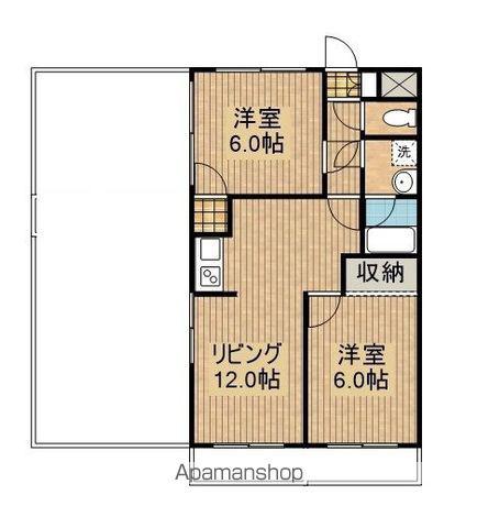 サンライズ清武(2LDK/7階)の間取り写真