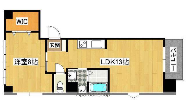 シティーコート南瓦町(1LDK/10階)の間取り写真