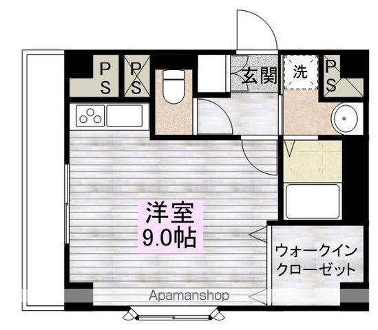 グランシャリオ(ワンルーム/2階)の間取り写真