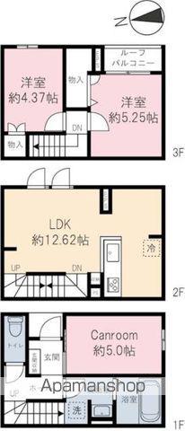 ベルリード(3LDK)の間取り写真