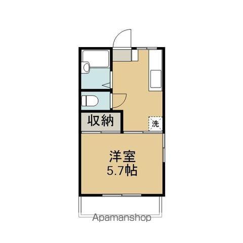 コーポ渋谷(1DK/2階)の間取り写真