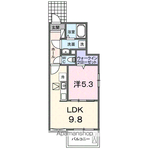 BOSCATO R(1LDK/1階)の間取り写真