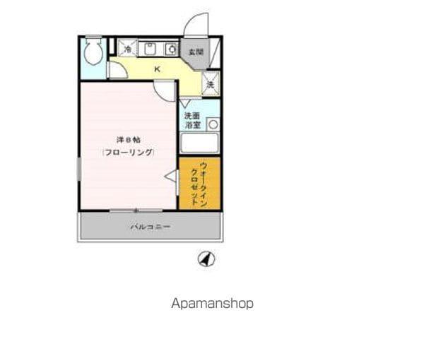 アルト・プエンテ(1K/1階)の間取り写真