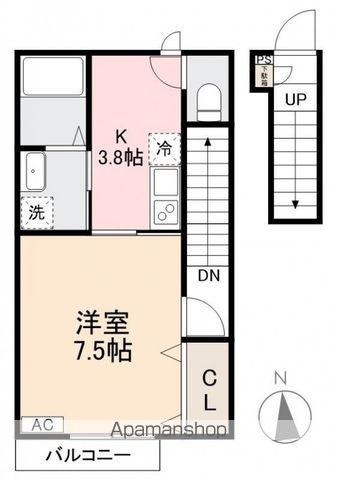 HAIMISHⅢ(1K/2階)の間取り写真