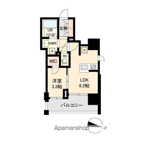 グランカーサ仙台晩翠通(1LDK/5階)の間取り写真