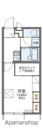 レオパレスAKATUKI(1K/1階)の間取り写真