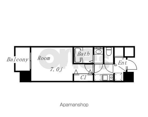 エステムコート名古屋栄プレシャス(1K/11階)の間取り写真