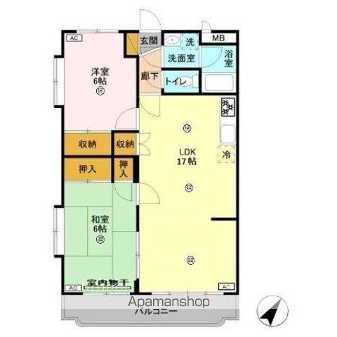 パレススリーゼ(2LDK/1階)の間取り写真