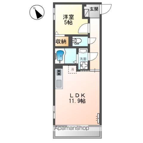 スレッド (1LDK/2階)の間取り写真