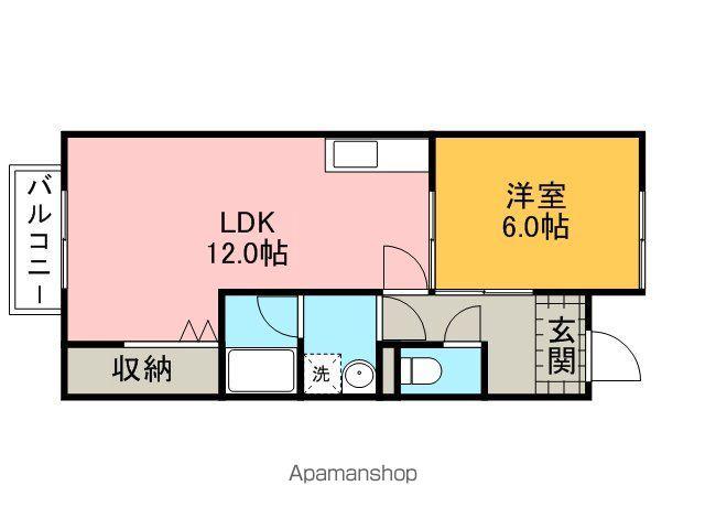 サープラス原田(1LDK/1階)の間取り写真