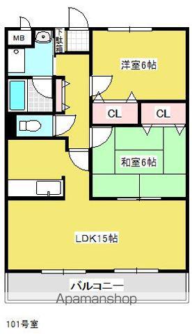 ラ・スペランツァ(2LDK/1階)の間取り写真