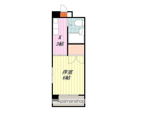 メゾンルミエールⅡ(1K/4階)の間取り写真