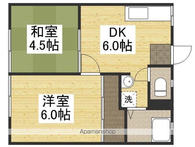 コーポ佐藤B棟(2DK/1階)の間取り写真