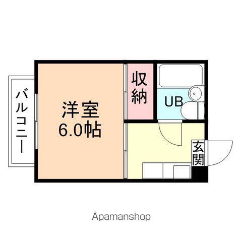 しらとりハイツ(1K/2階)の間取り写真