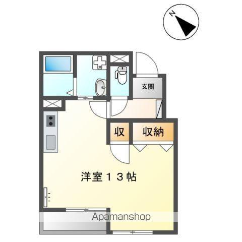 カサ・ベルデ(ワンルーム/1階)の間取り写真