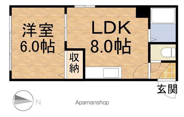 フォースⅡ(1DK/4階)の間取り写真
