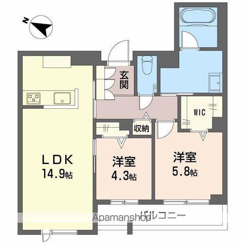 CASA ニックスⅤ(2LDK/2階)の間取り写真