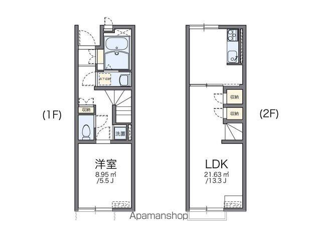レオネクスト倉富(1LDK/1階)の間取り写真
