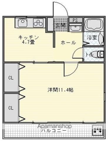 クラストA(1DK/1階)の間取り写真