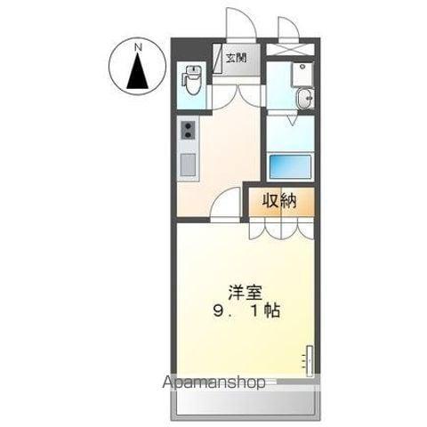 ワンダーハウス B(1K/1階)の間取り写真
