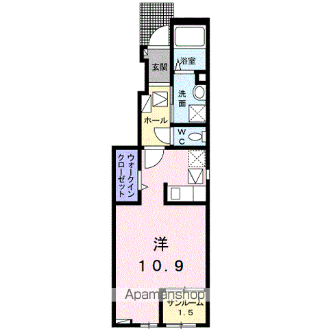 メゾン・ド・けやき(ワンルーム/1階)の間取り写真