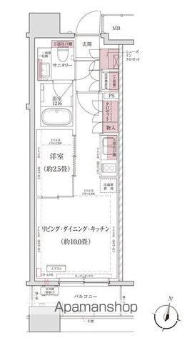 パークアクシス仙台西公園(1LDK/10階)の間取り写真