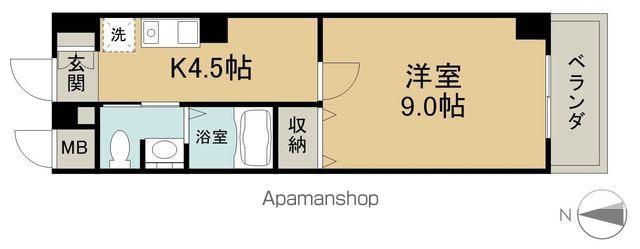 シャトー広島(1K/7階)の間取り写真