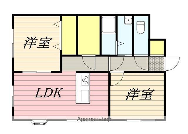 サムソンコート(2LDK/3階)の間取り写真