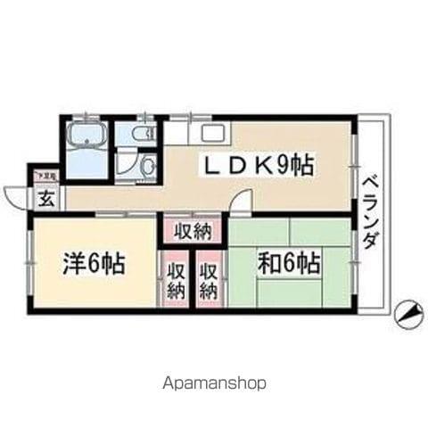 レジデンスヒルズ向台(2LDK/3階)の間取り写真