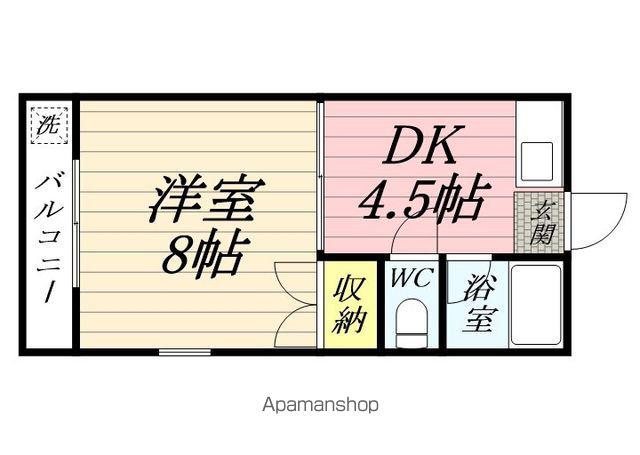 辻マンション(1DK/3階)の間取り写真