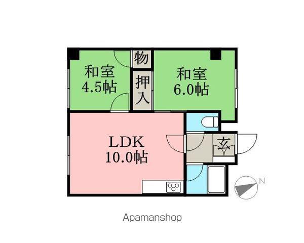 みやびビル(2LDK/3階)の間取り写真