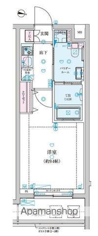 ジェノヴィア新中野スカイガーデン(1K/3階)の間取り写真
