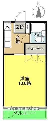 ヒルトップ108(1K/2階)の間取り写真