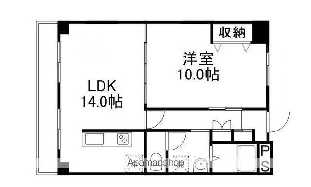 ライフコア笹口(1LDK/5階)の間取り写真