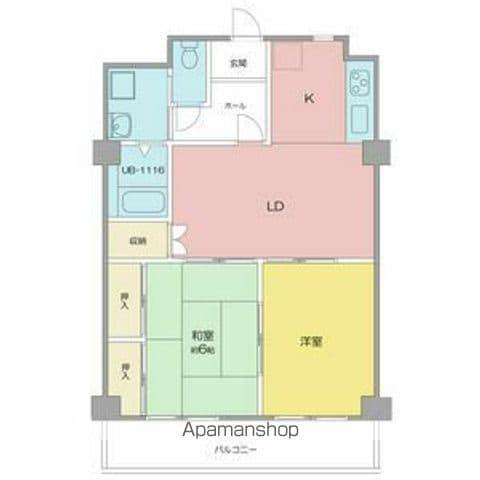 VILLA 上小田井壱番館(2LDK/5階)の間取り写真