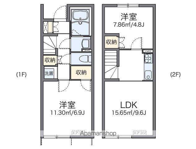 レオネクストグランシャリオ(2LDK/1階)の間取り写真