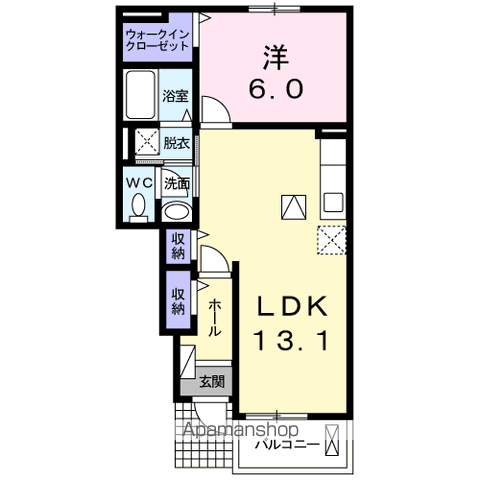 モン・エトワール(1LDK/1階)の間取り写真