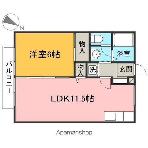 グランデサカイA(1LDK/2階)の間取り写真