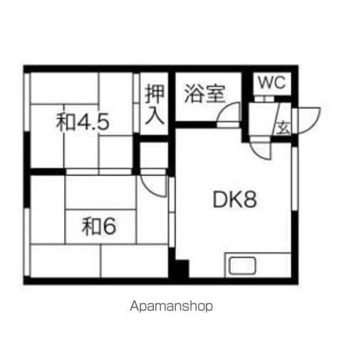 コーポ101(2DK/2階)の間取り写真