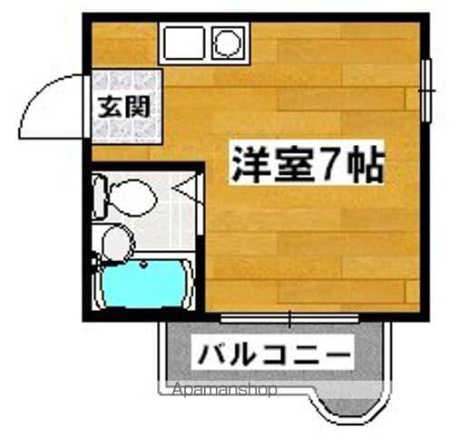 ベルフラワー(ワンルーム/3階)の間取り写真